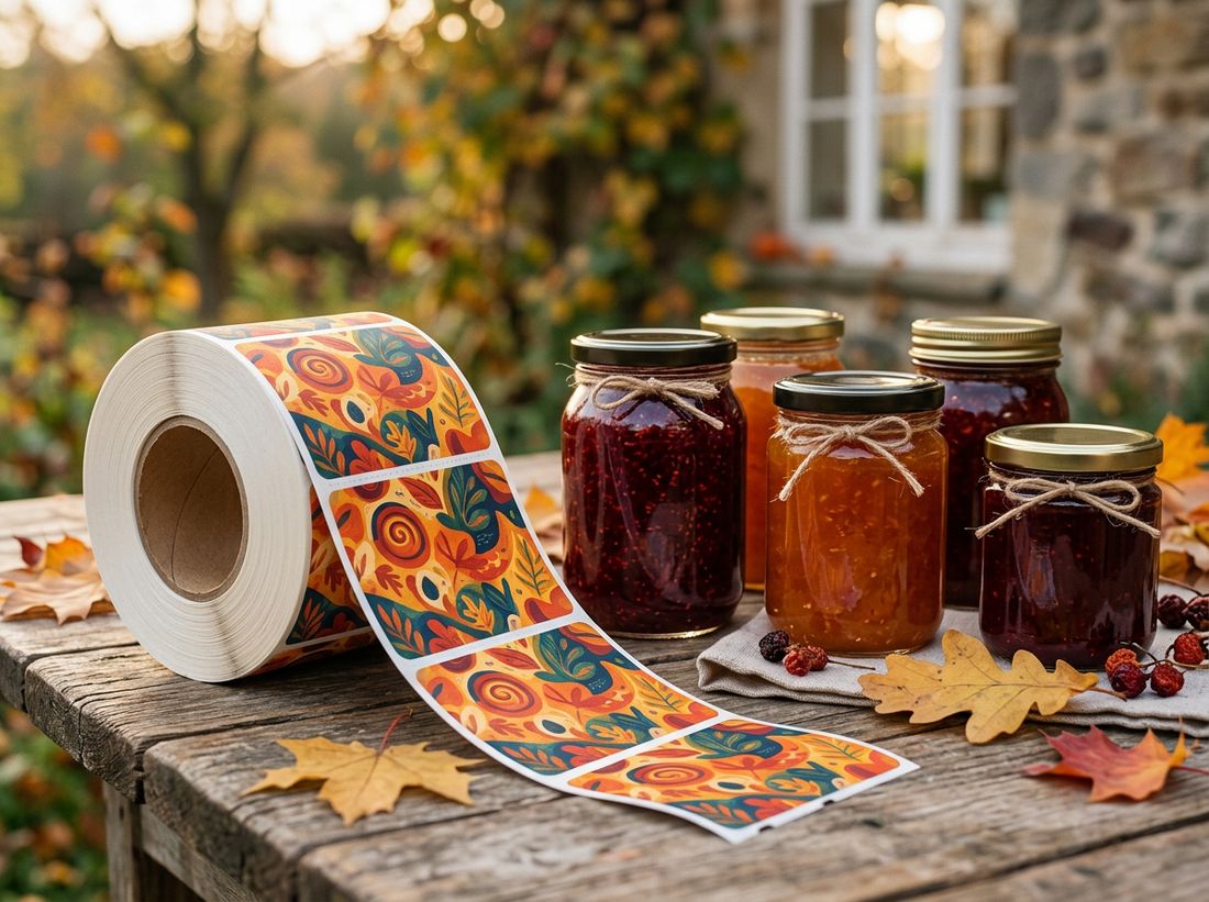 Roll of custom printed product labels