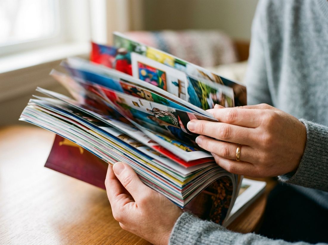 Flipping through a freshly printed magazine